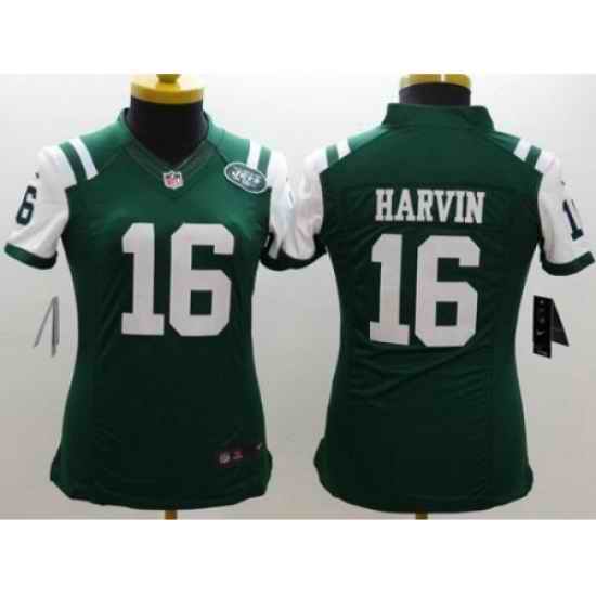 Women's Nike New York Jets #16 Percy Harvin Green Team Color Stitched NFL Limited Jersey